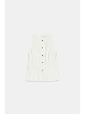 ZARA PEPLUM DARTED VEST